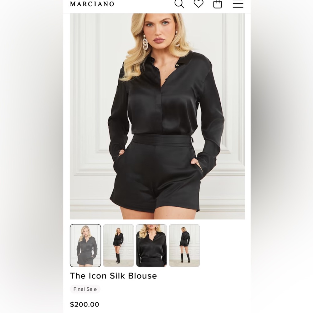 Marciano sexy silky blouse (XS) - Picture 7 of 7